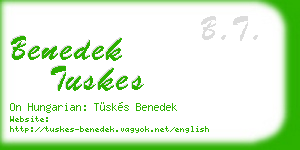 benedek tuskes business card